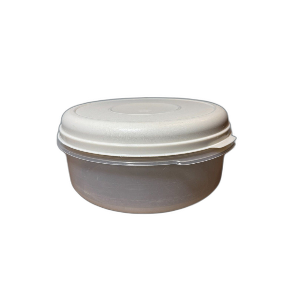 Vintage Rubbermaid Servin Saver #5 Large Round Food Storage Container almond